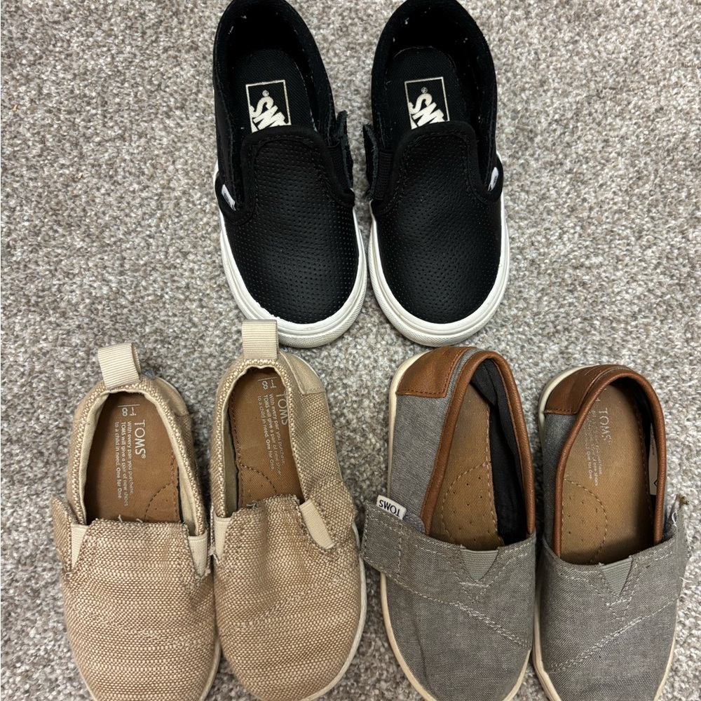 Lot of Little Boys Slip On Shoes